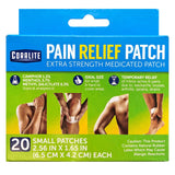 Parche Coralite para alivio de dolor muscular con mentol, sensación fresca.