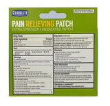 Coralite parche adhesivo para dolor muscular, uso cercano y alivio puntual.