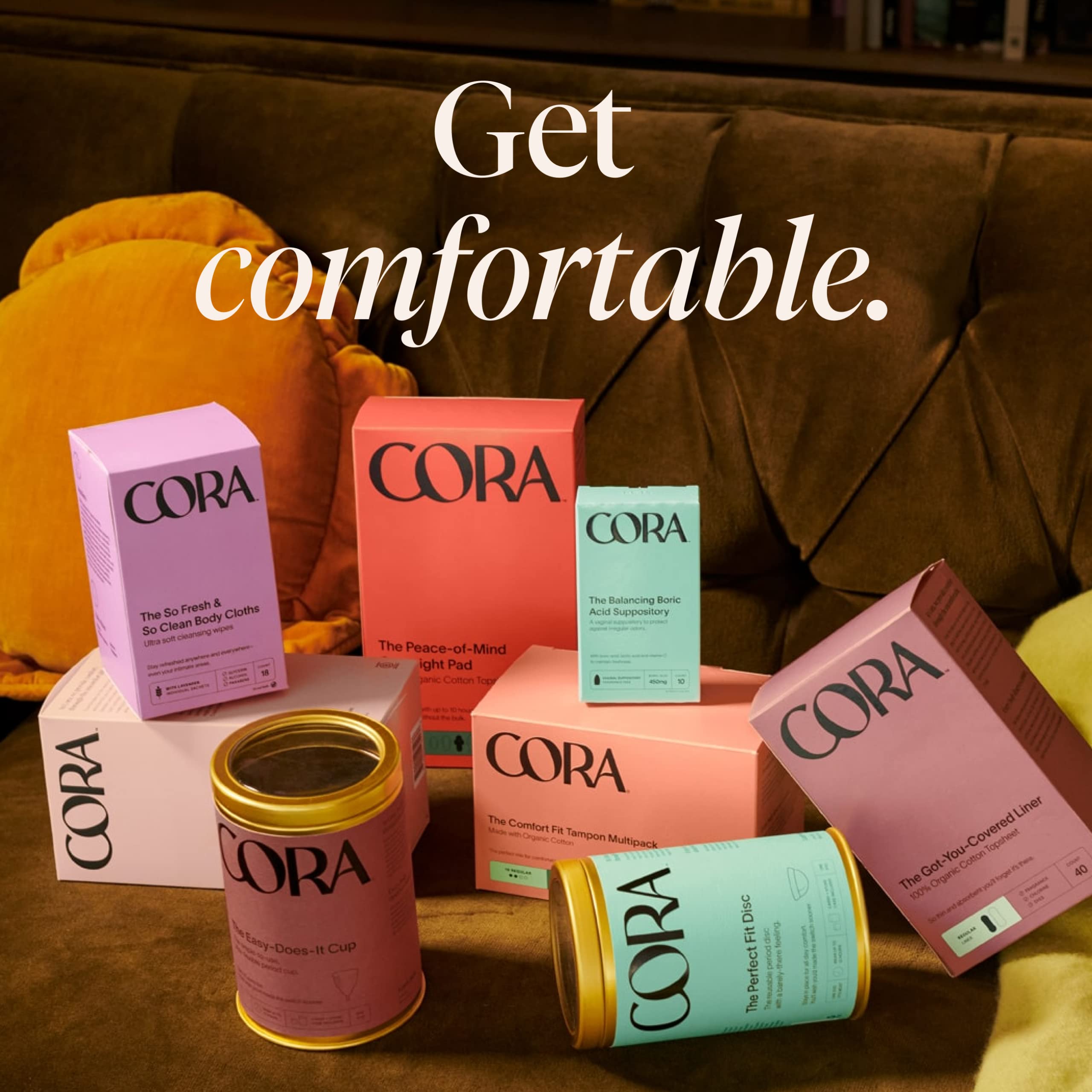 Cora Copa menstrual tamaño 2, diseño ergonómico para extracción sin goteos.