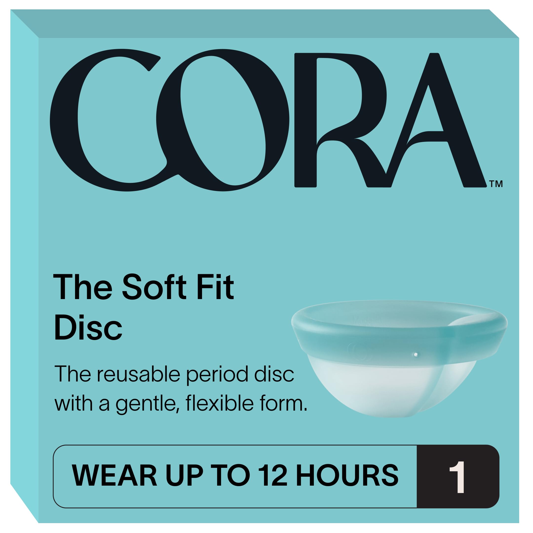 Cora disco menstrual ajuste suave, comodidad durante el uso.