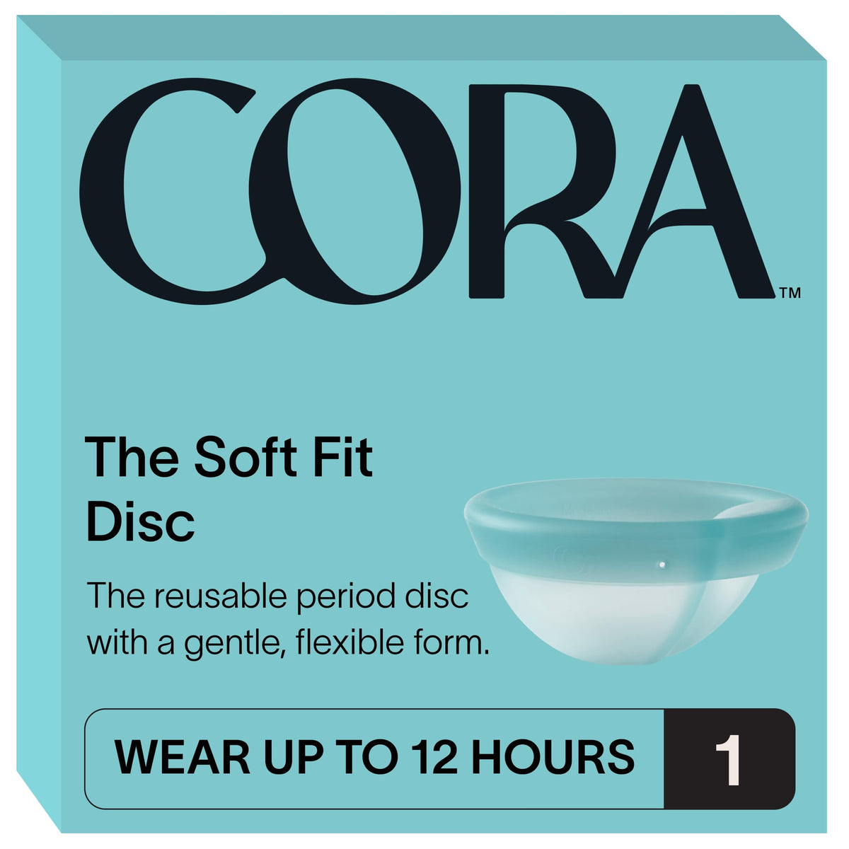 Cora disco menstrual ajuste suave, comodidad durante el uso.