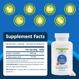 Cápsulas liposomales con ALC y R-ALA para apoyo de energía y claridad mental.