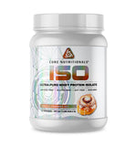Core Nutritionals proteina aislada de suero en lata, alta pureza para recuperación.