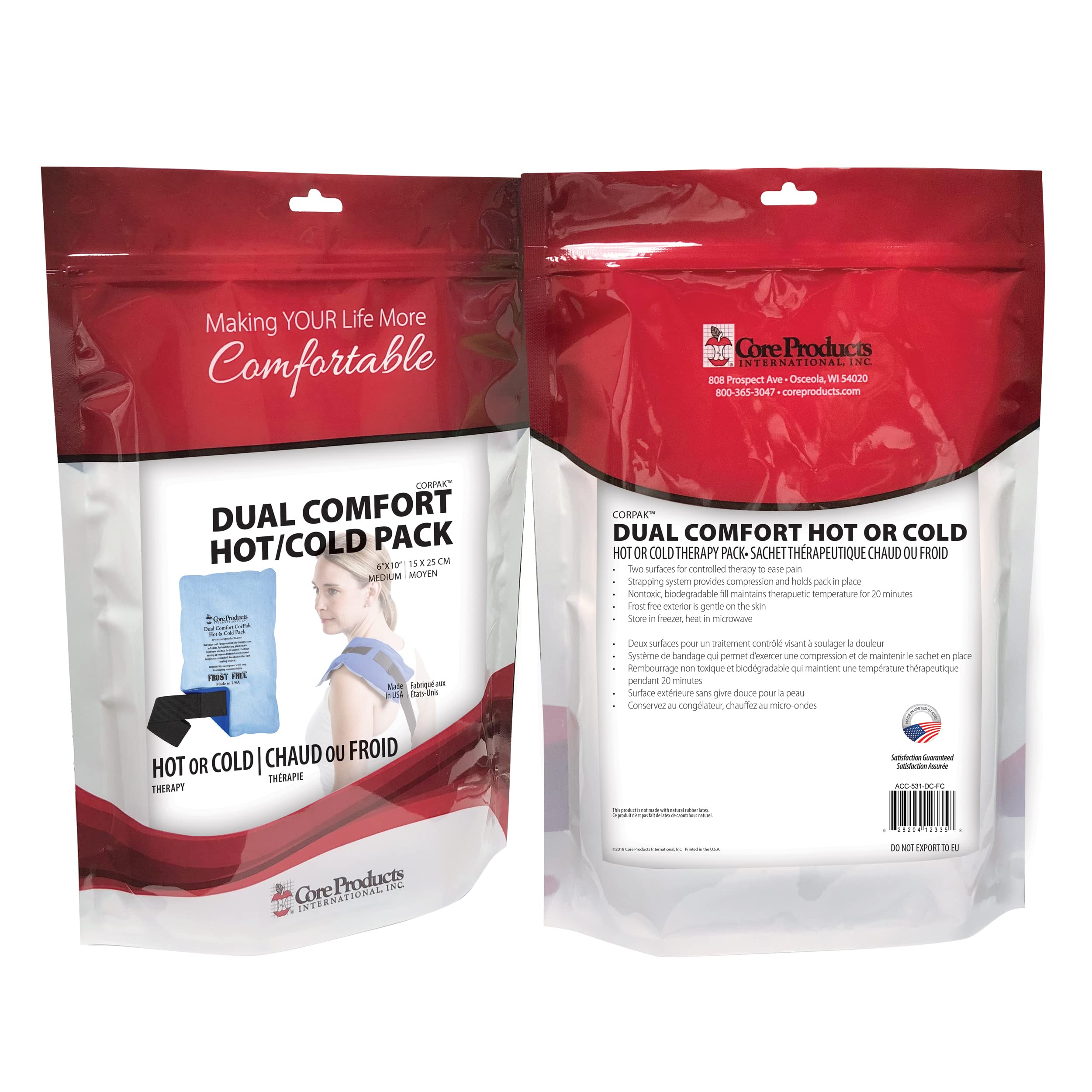 Core Products CorPak con correa ajustable: fijación manos libres.