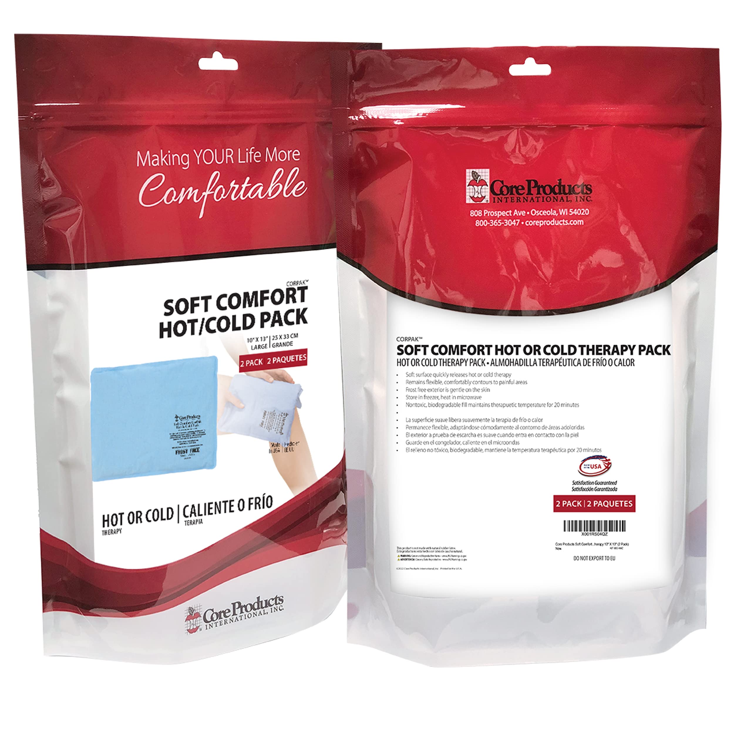 CorPak Soft Comfort fabricado en EE. UU. y libre de látex.
