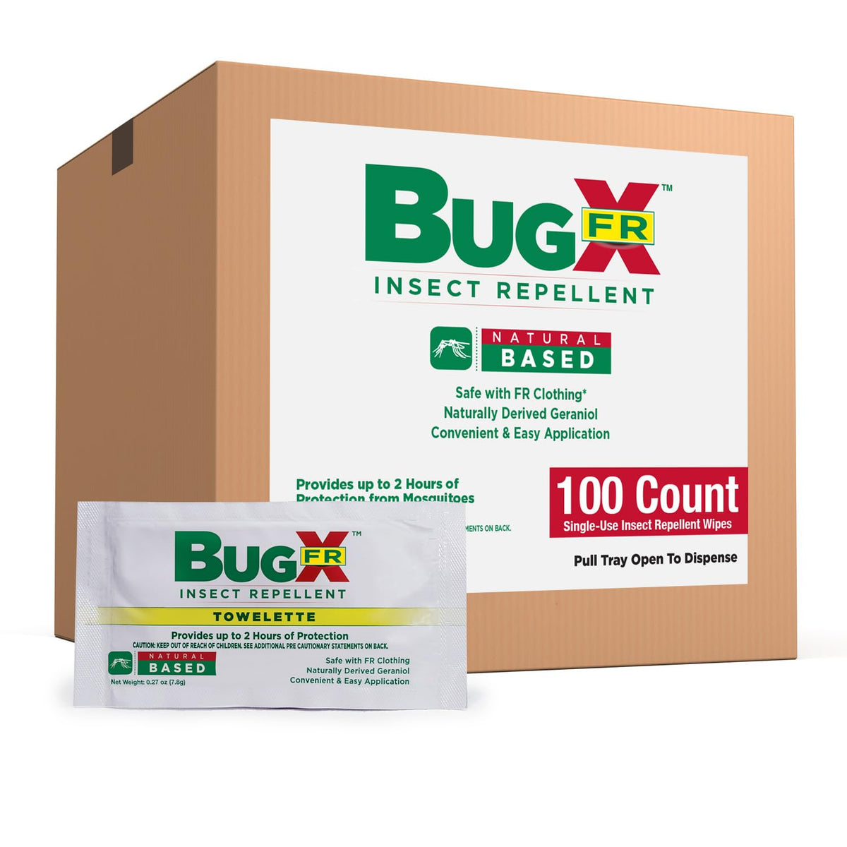 CoreTex Bug X: toallitas mosquitos con geranio, protección contra picaduras al aire libre.