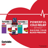 Coricidin HBP: detalle de etiqueta con información de ingredientes