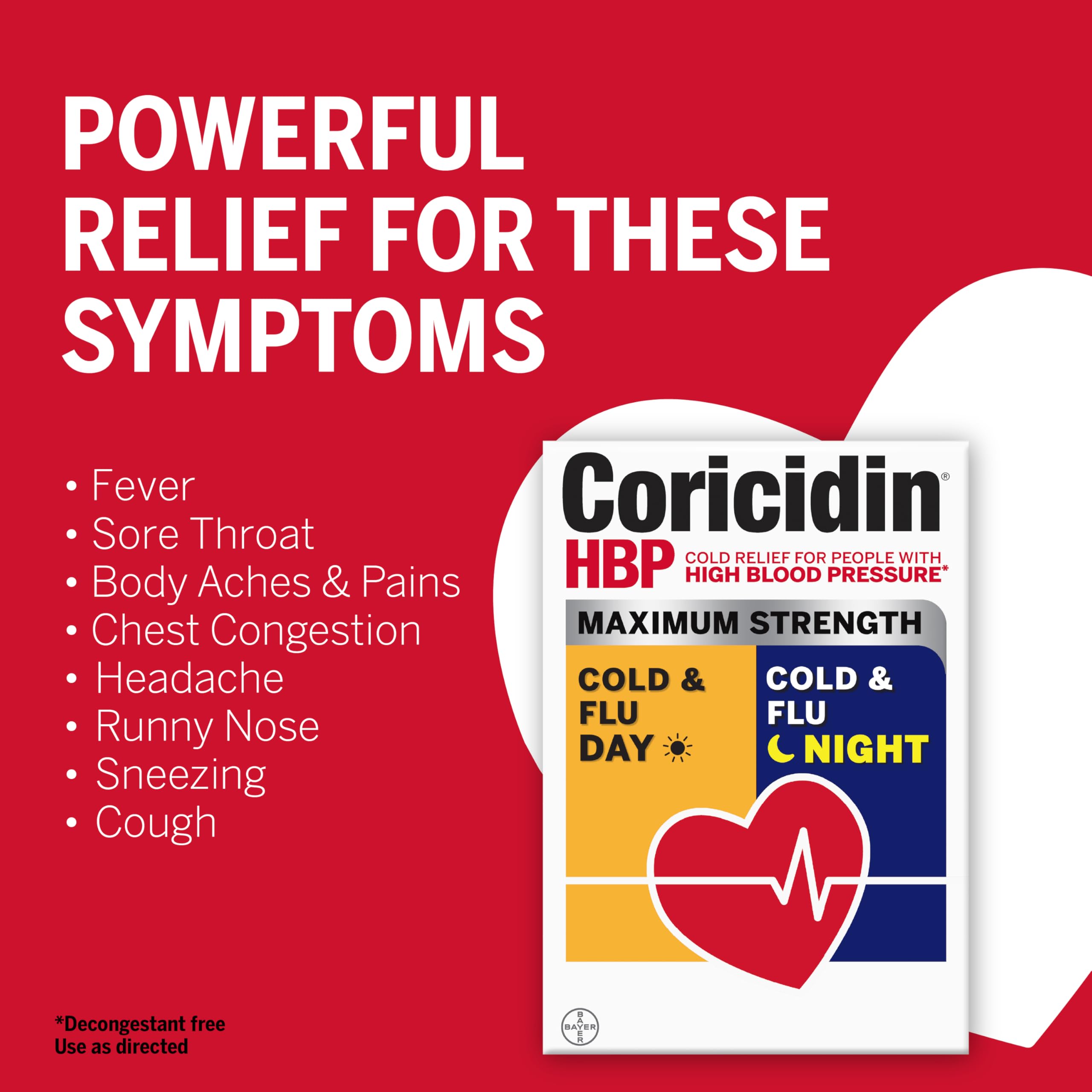 Coricidin HBP: cuchara de medición para dosis precisas.