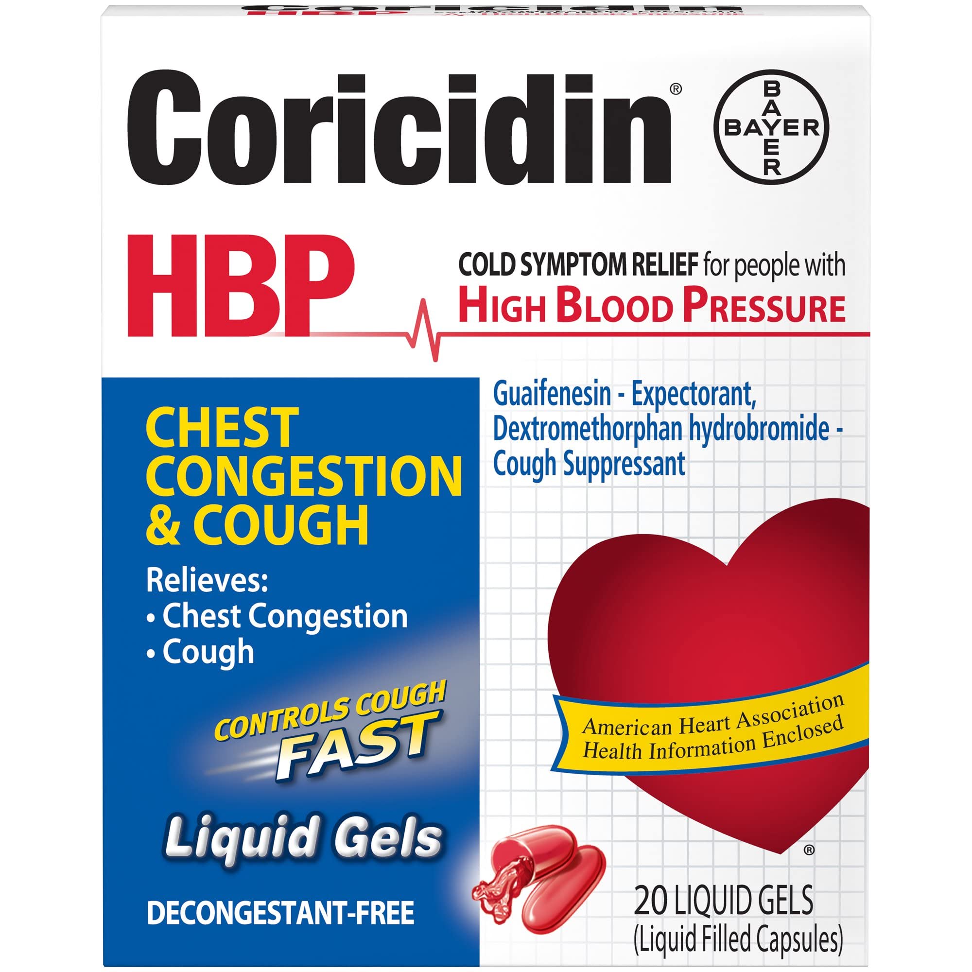 Coricidin HBP paquete 2 unidades para alivio práctico de congestión.