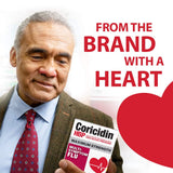 Coricidin HBP: detalle del gel líquido para una experiencia suave al tragar.