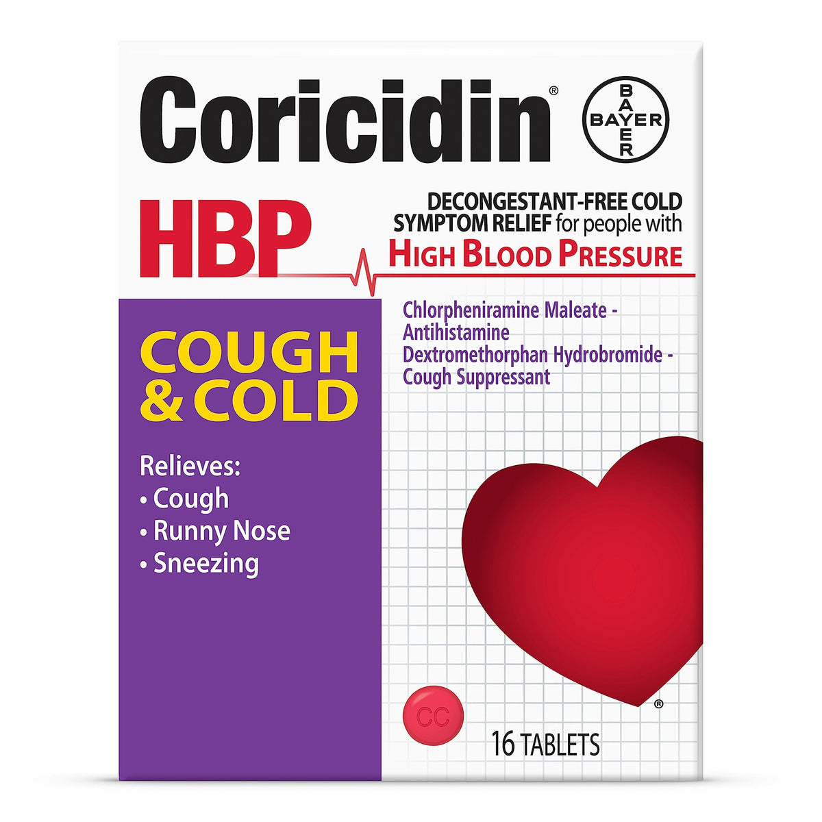 Coricidin HBP tabletas dosis: alivio práctico cada seis horas.