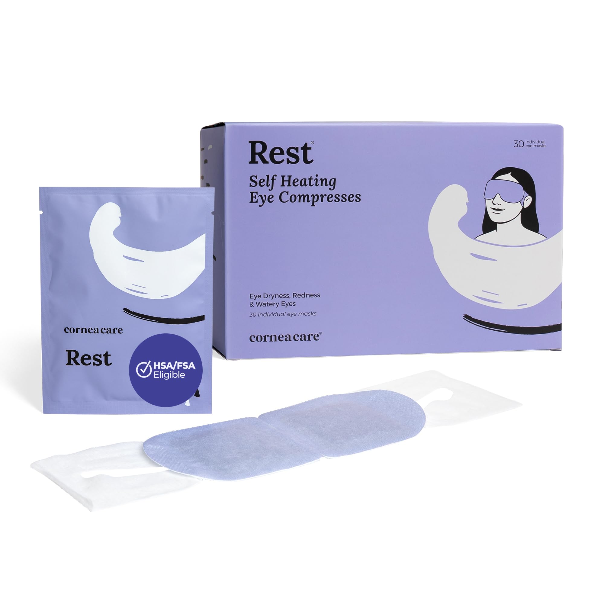 CorneaCare Rest: compresa ocular calentada automática para alivio rápido de ojos
