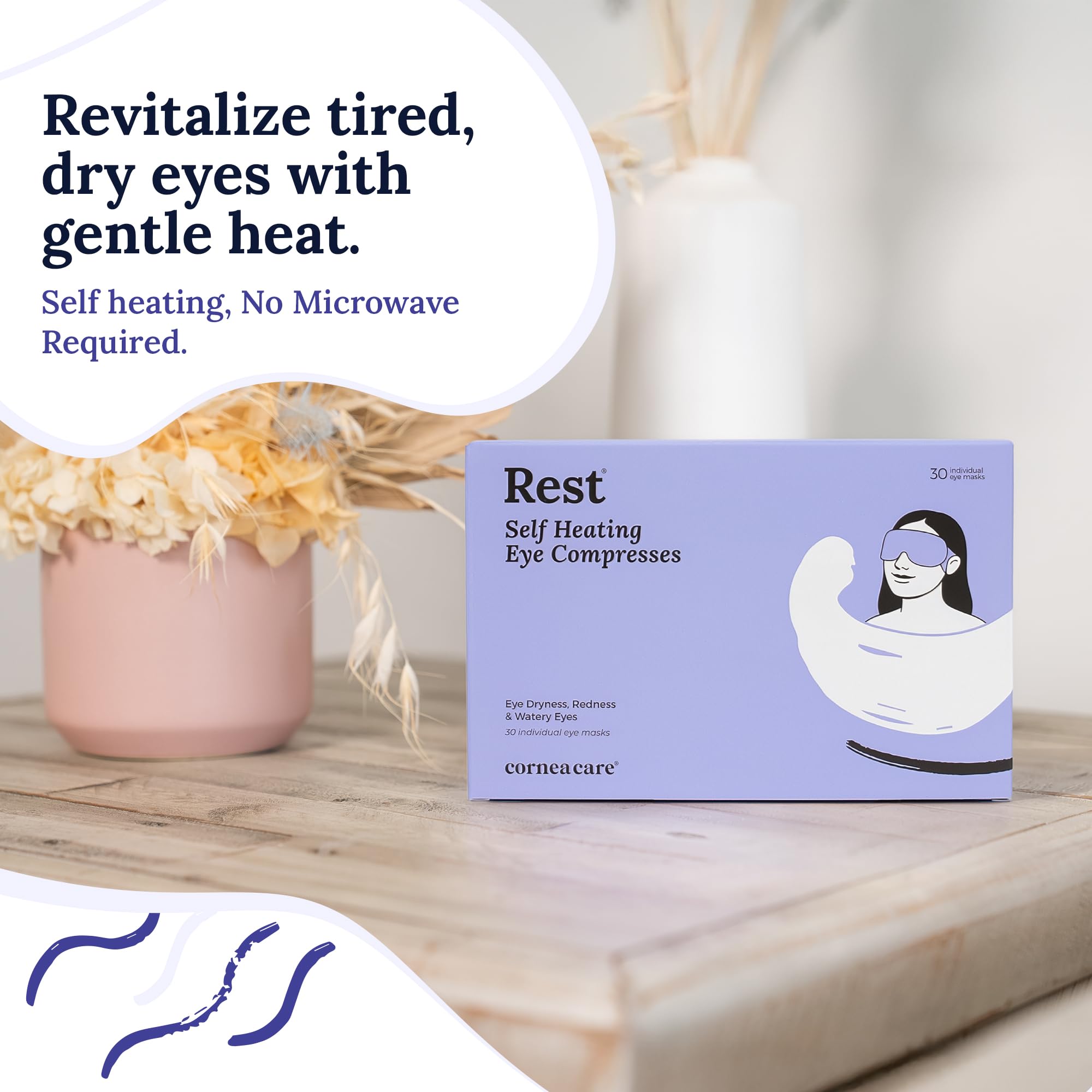 CorneaCare Rest: uso limpio sin toallas ni microondas