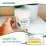 CorneaCare tabletas dosis noche: complemento nocturno para la comodidad ocular.