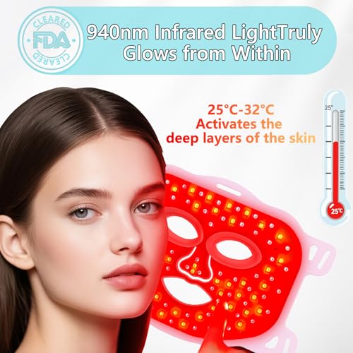 Coroever máscara infrarroja con calor suave entre 25-32C para confort diario.