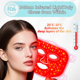 Coroover máscara LED infrarroja con calor, sesión cómoda para la piel.