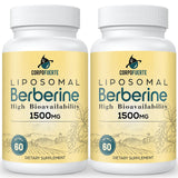 Corpofuerte Liposomal Berberine HCl 1500 mg en botella, apoyo al equilibrio corporal
