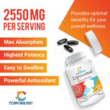 CORPORALIGHT liposómico glutatión, caja, presentación premium sin gluten.