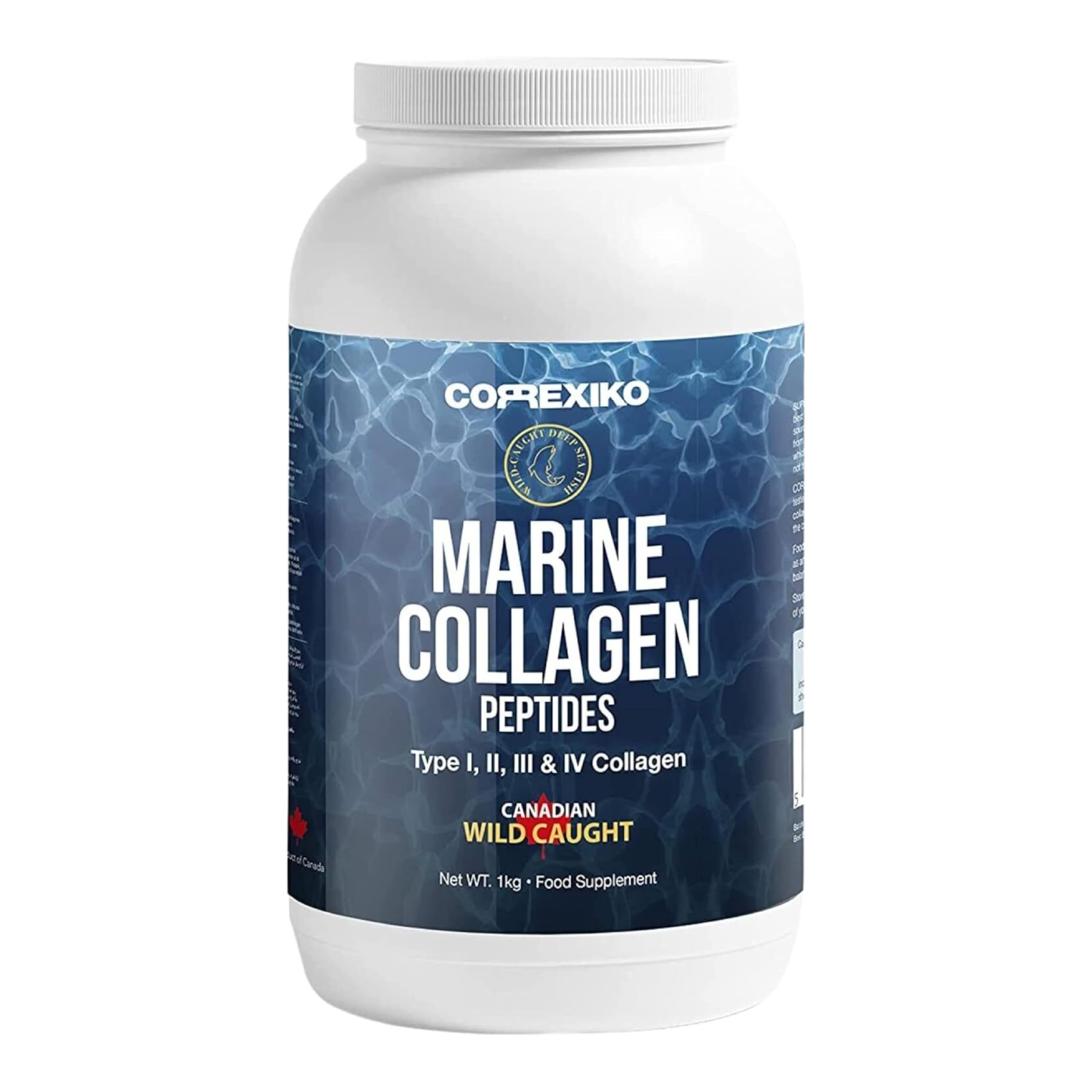 CORREXIKO colágeno marino en polvo, envase 1 kg, soporte para piel y articulaciones