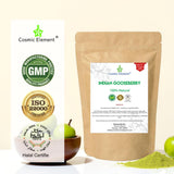 Cosmic Element Amla polvo usado para mascarillas y tratamientos capilares.