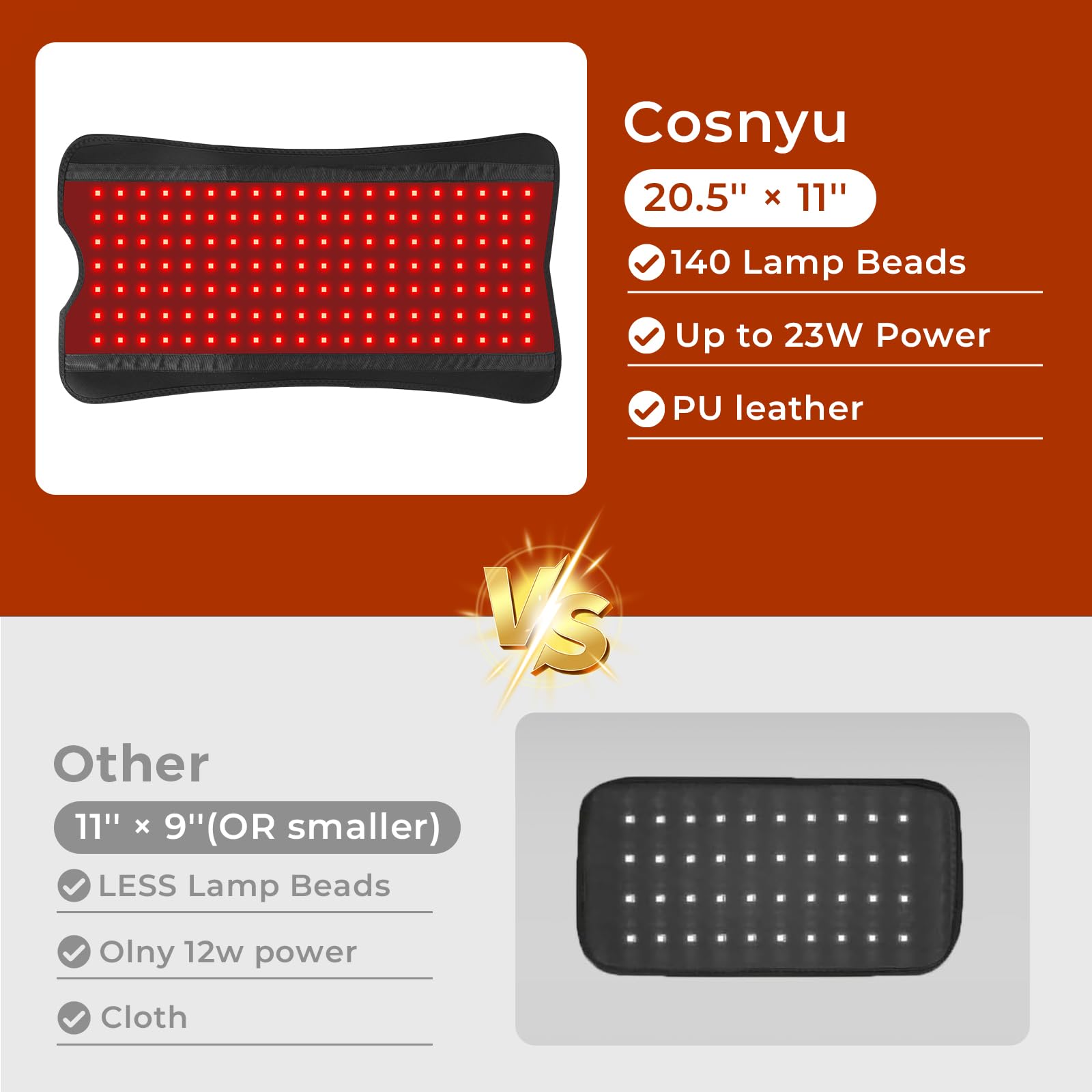 Cosnyu diodos de 660nm y 850nm combinados para doble rango de luz.