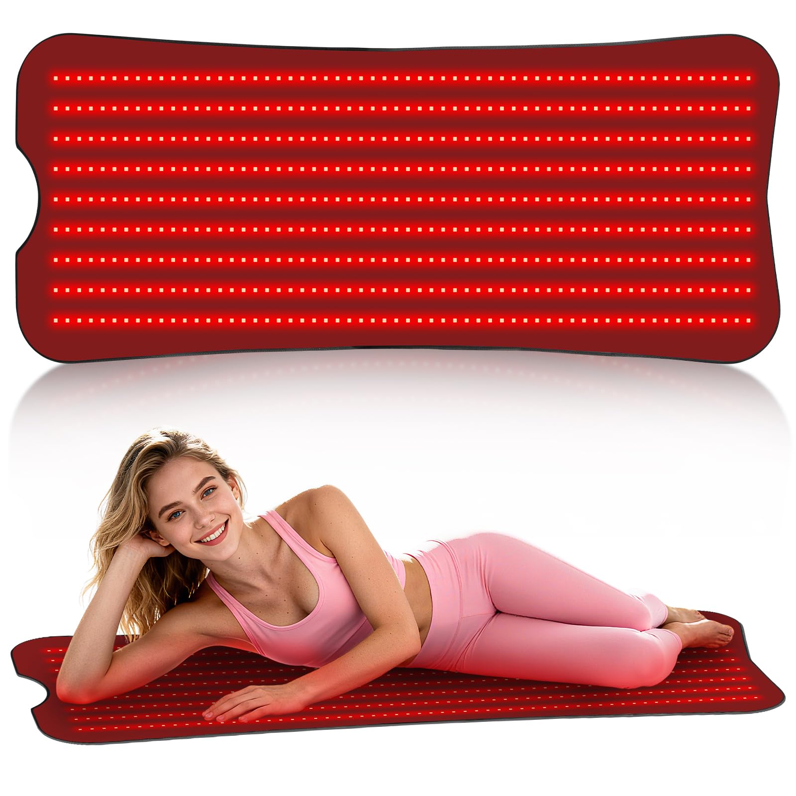 Cosnyu manta de terapia luz roja 60x24, cobertura amplia para relajación en casa.