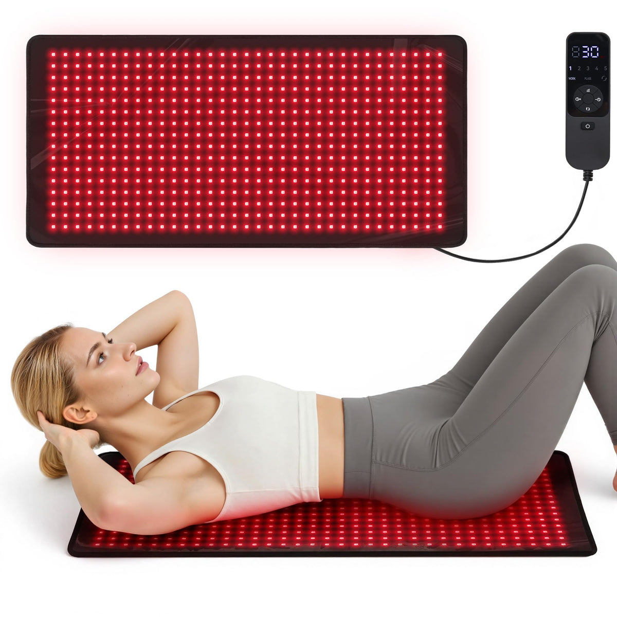 Cosytime colchoneta terapia luz roja 660nm para revitalizar la piel y relajación suave