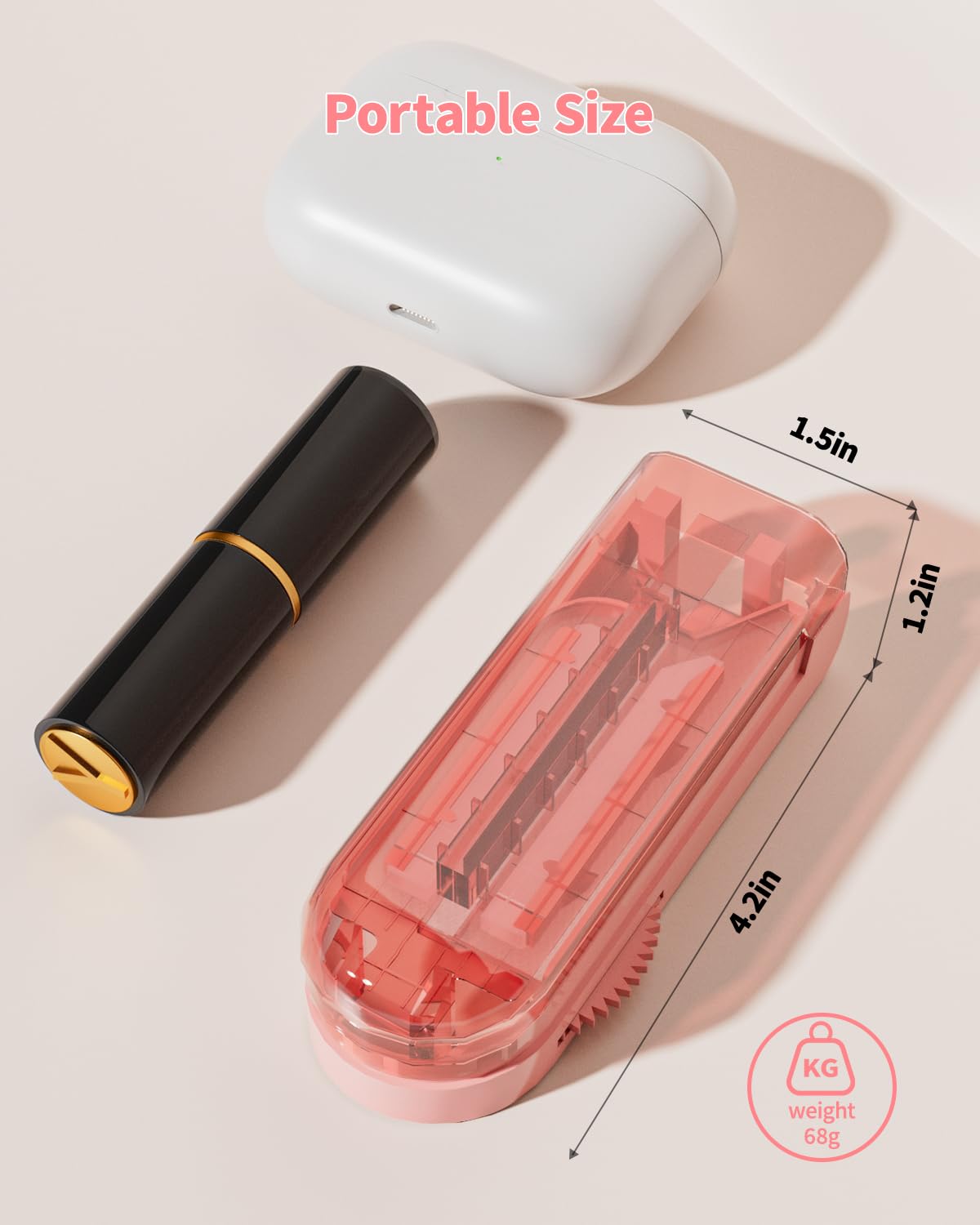 Cotatoc Cortador de píldoras en diseño rosado: manejo ergonómico y cómodo