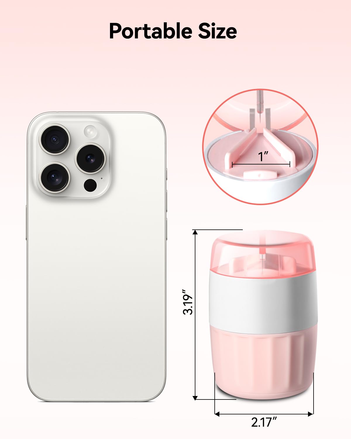 Cotatoc diseño compacto, cabe en bolsillo para uso en viaje.