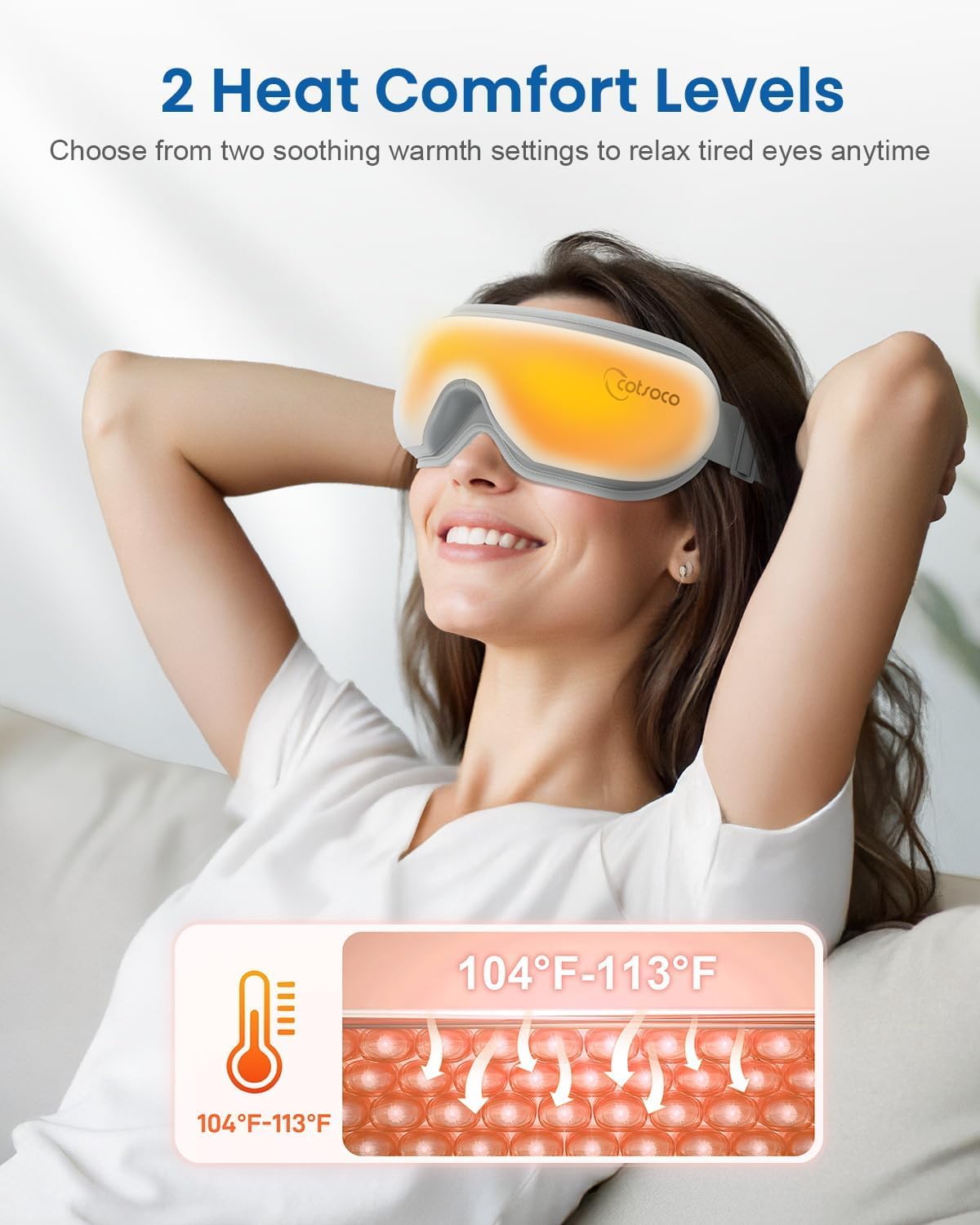 Calor de dos niveles para confort ocular tras pantalla