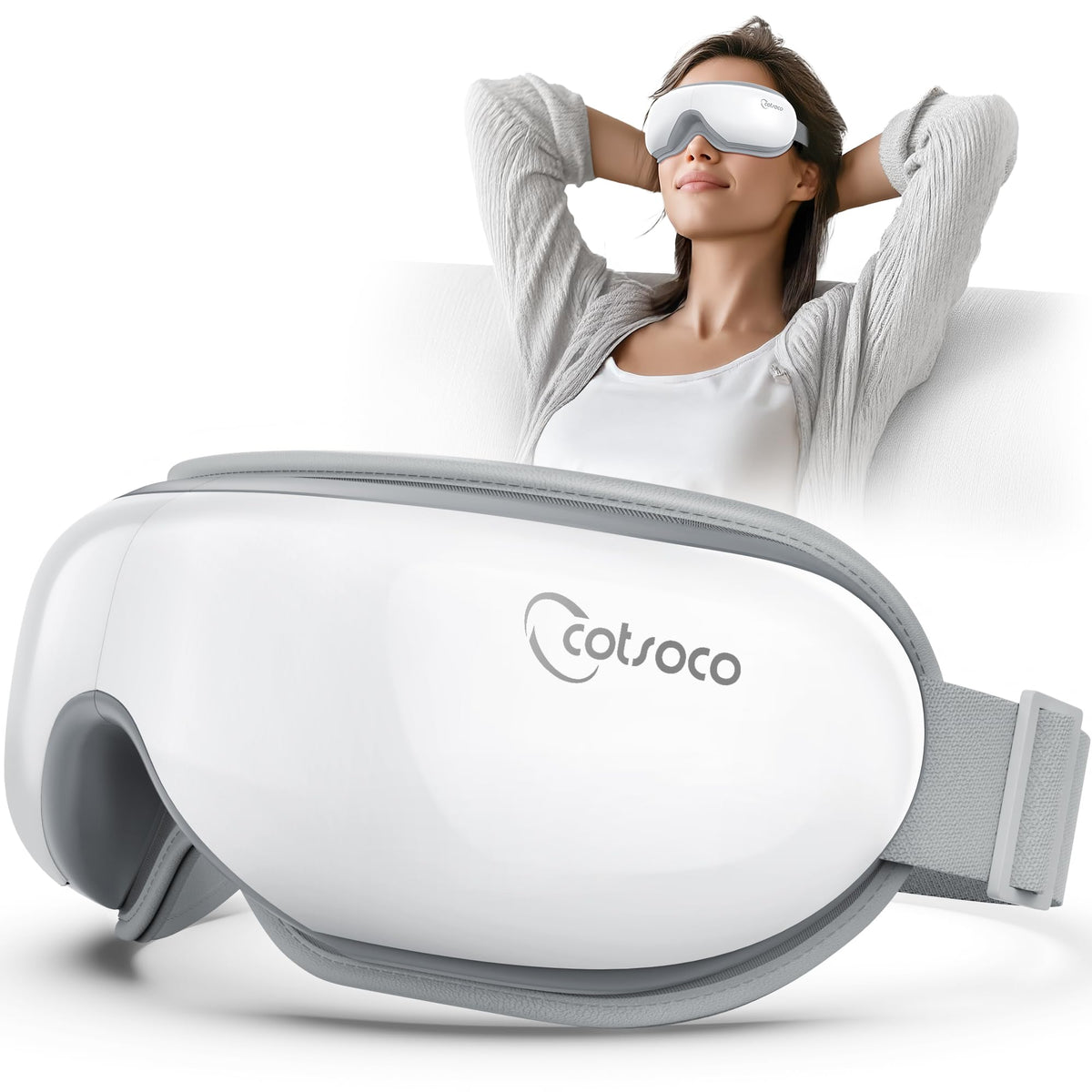 masajeador ocular cotsoco con calor: relaja ojos cansados