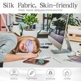 Coume antifaz seda colores variados, ideal para siestas tranquilas.