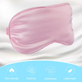 Coume mascarilla de seda para dormir en rosa, tacto suave