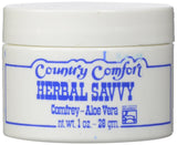 Country Comfort frasco-vertido con comfrey y aloe para alivio suave.