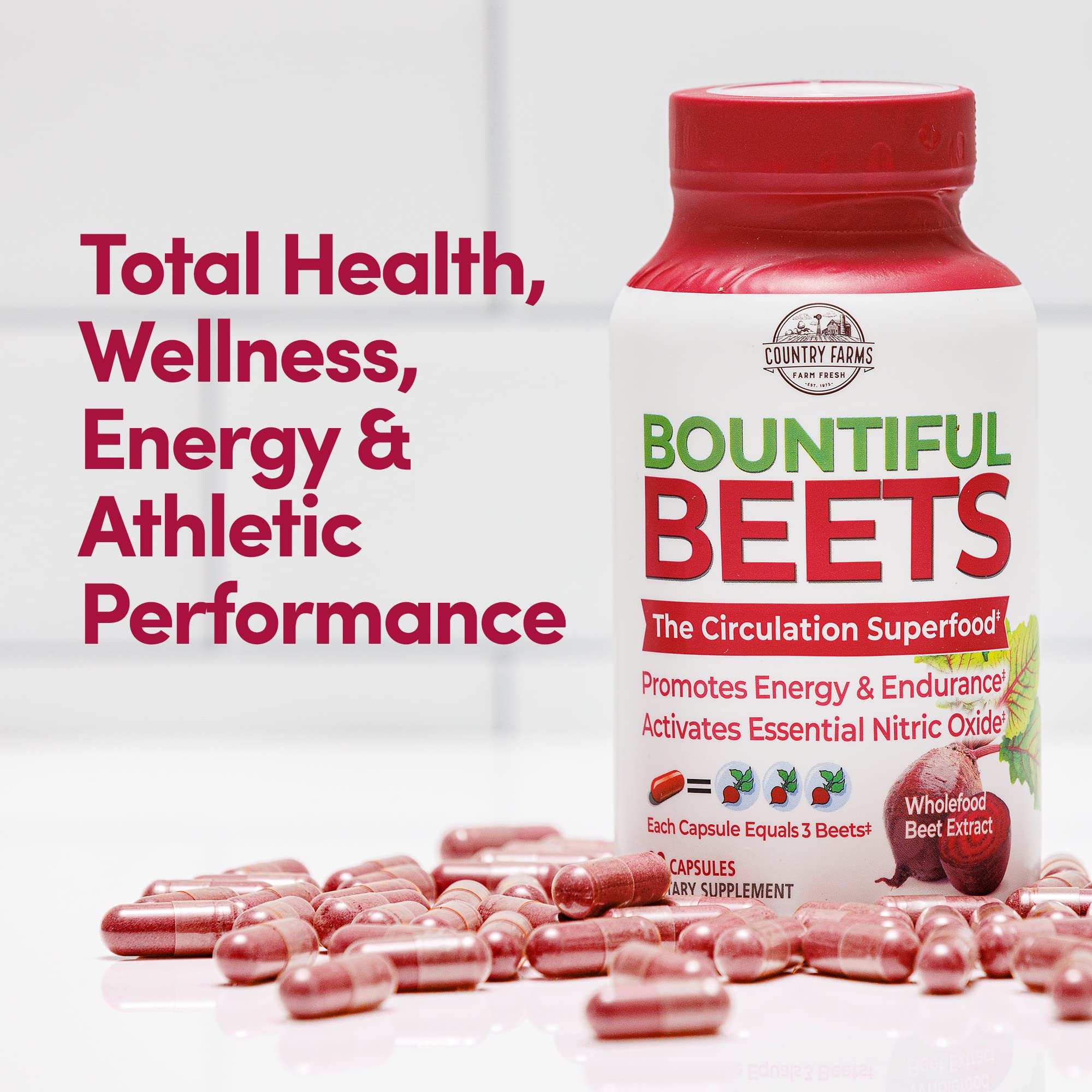 Country Farms Bountiful Beets potencia energia natural para entrenamientos.