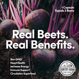 Country Farms Bountiful Beets con fibra, favorece digestión digestiva suave.