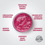 Polvo de cereza Country Farms Bountiful Beets, sabor natural para batidos.