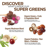 Country Farms Super Greens Chocolate: 50 superalimentos en cada porción, apoyo nutricional diario.
