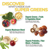 Dos frascos de Country Farms Super Greens, opción de nutrición diaria.