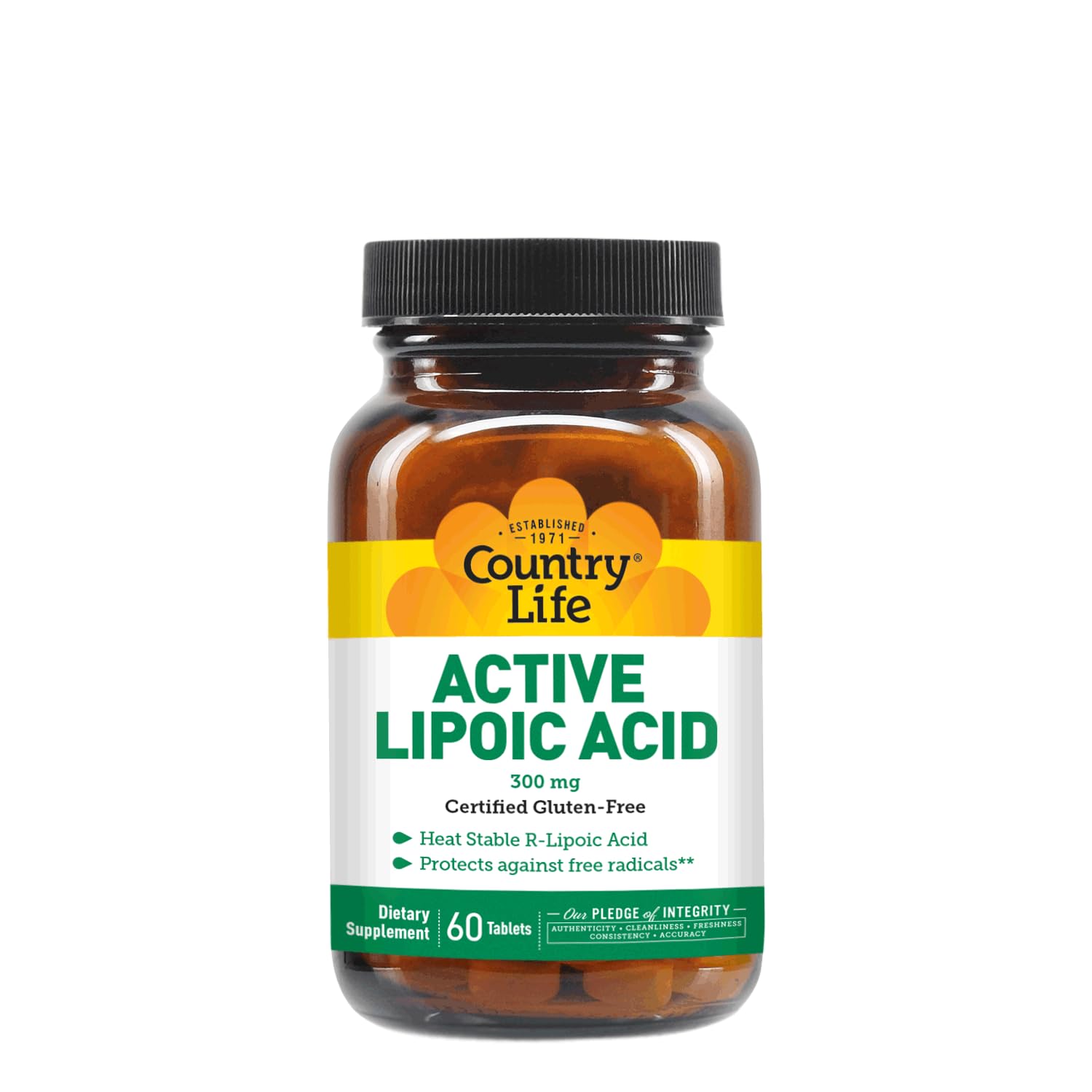 Country Life Complejo R-Ácido Alfa-Lipoico en cápsula para apoyo antioxidante diario