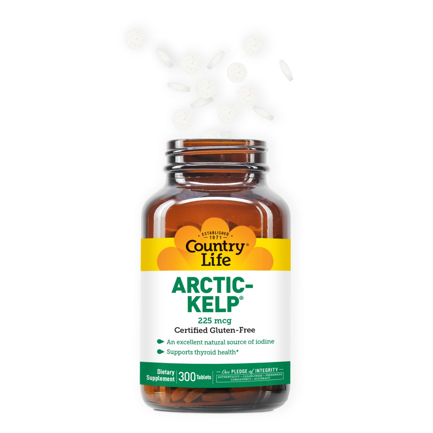 Country Life Arctic-Kelp cápsulas y nutrientes esenciales para yodo y vitalidad diaria