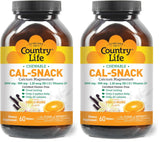 Country Life Cal-Snack tabletas masticables sabor naranja vainilla para ingesta diaria