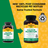 Country Life calcio-magnesio-zinc etiqueta: información clara para elección informada