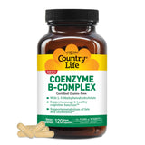 Country Life Coenzima B-Complejo: botella con cápsulas para energía diaria y metabolismo.