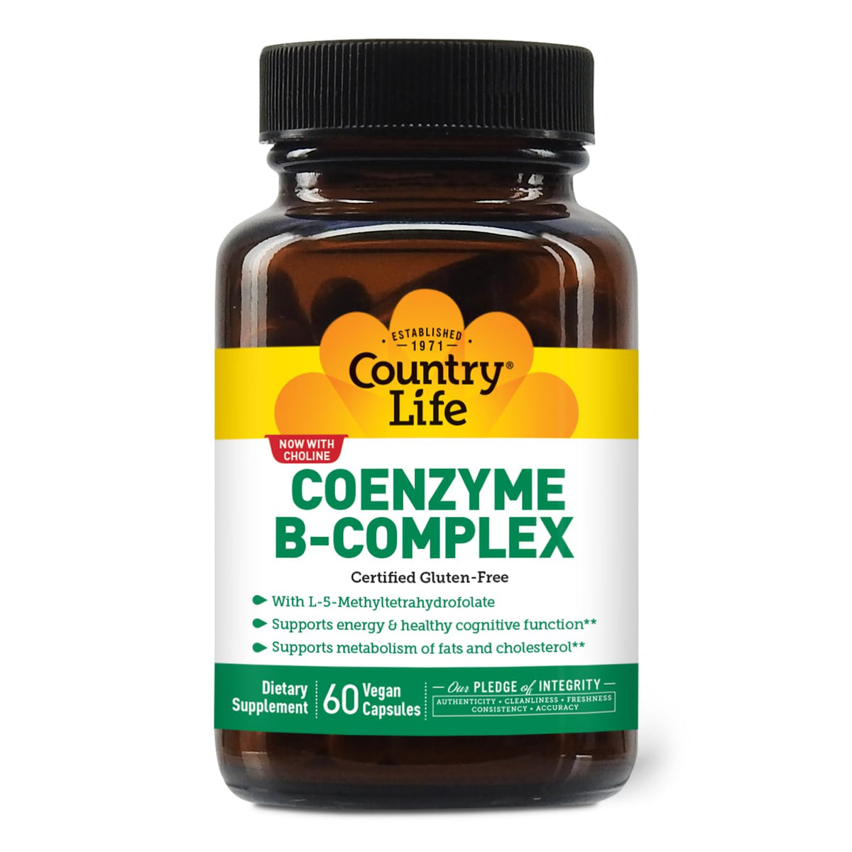 Country Life Coenzyme B-Complex botella: energía sostenida para el día