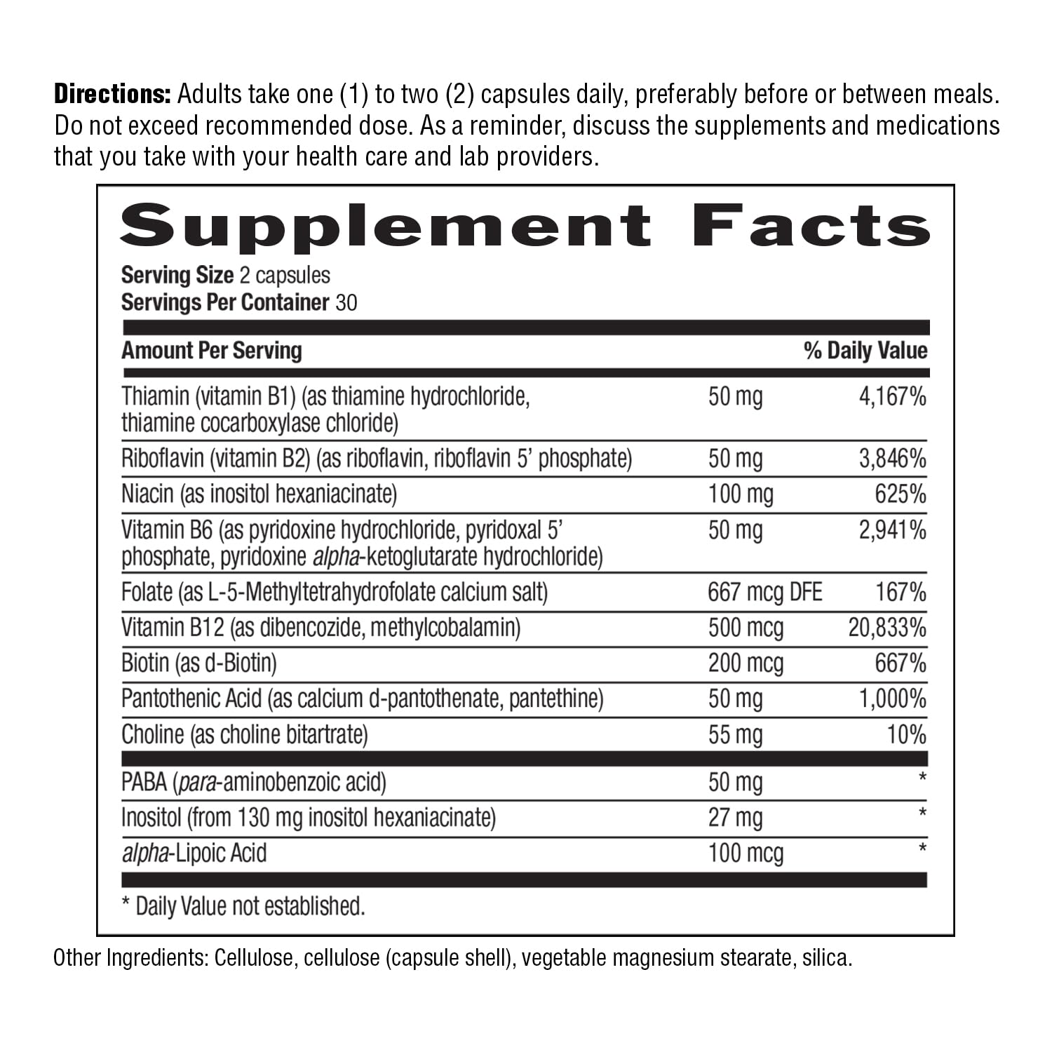 Country Life Coenzyme B-Complex uso diario: cápsulas fáciles de tragar