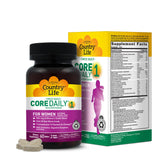 Country Life Core 1, tabletas multivitamínicas, apoyo de energía diaria para mujeres.