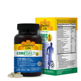 Country Life Core Daily-1 para hombres, frasco de tabletas para uso diario y energía sostenida.