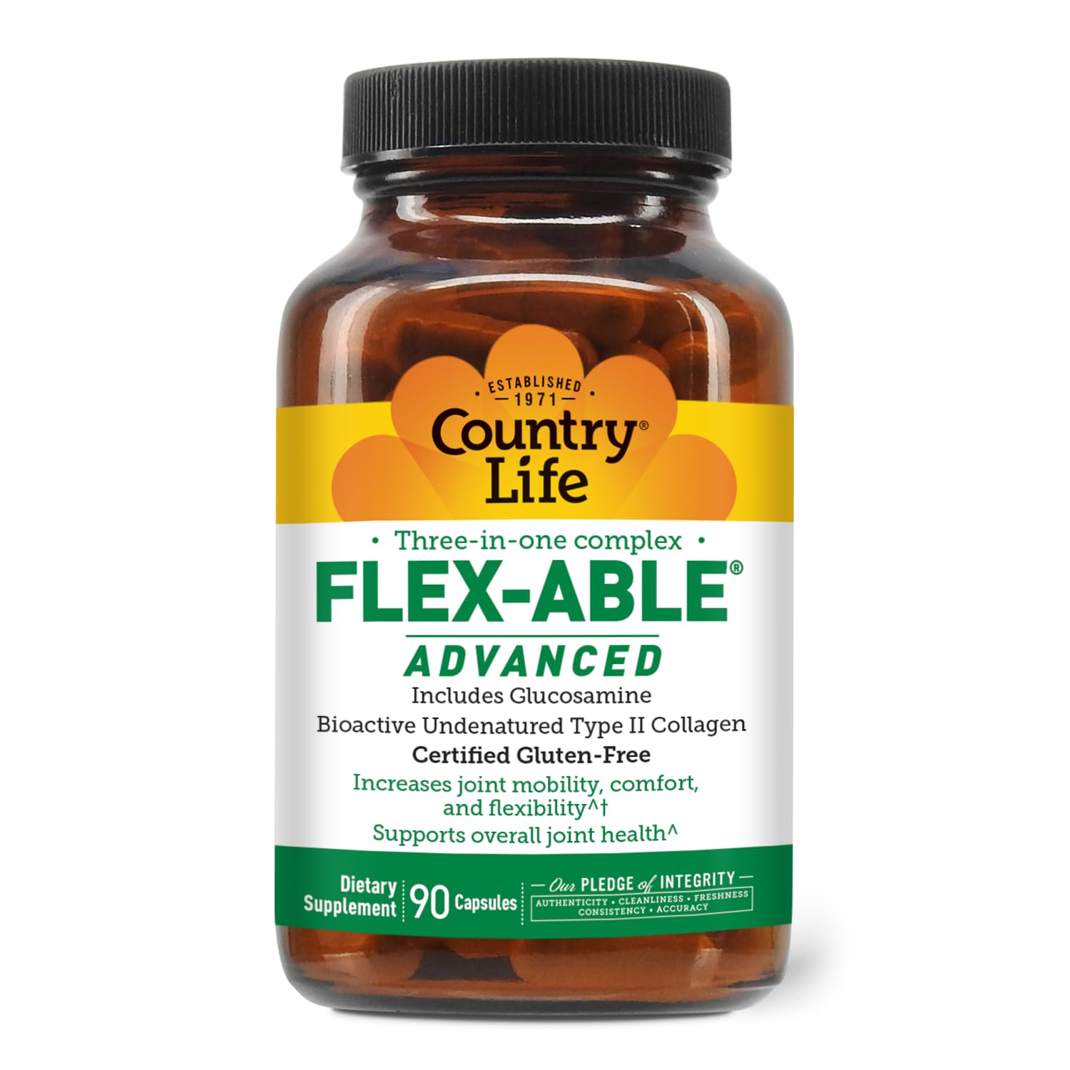 Country Life Flex-Able persona usando cápsulas en rutina diaria