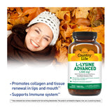Country Life Lisina 1500mg: uso diario recomendado para una rutina simple.